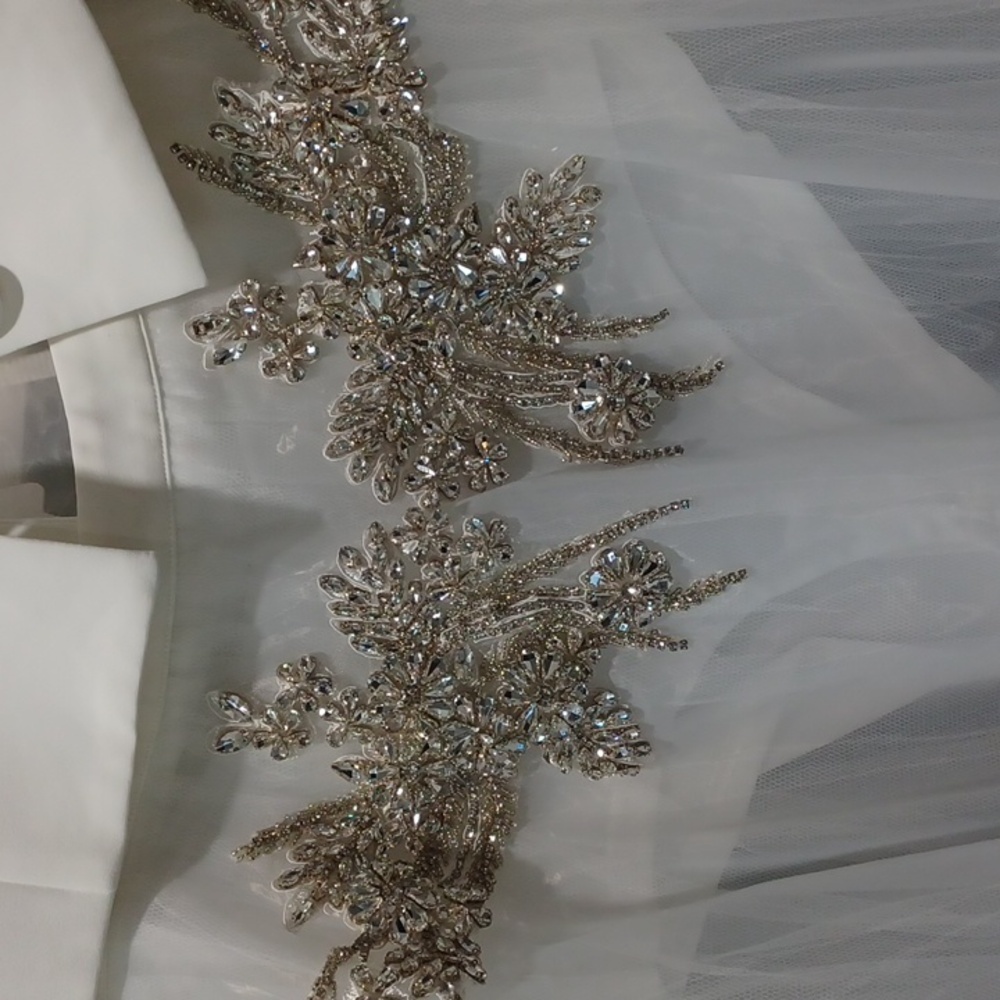 White bridal dress set